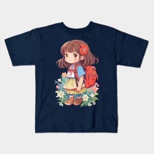 Back to school. Little Schoolgirl. Kids T-Shirt